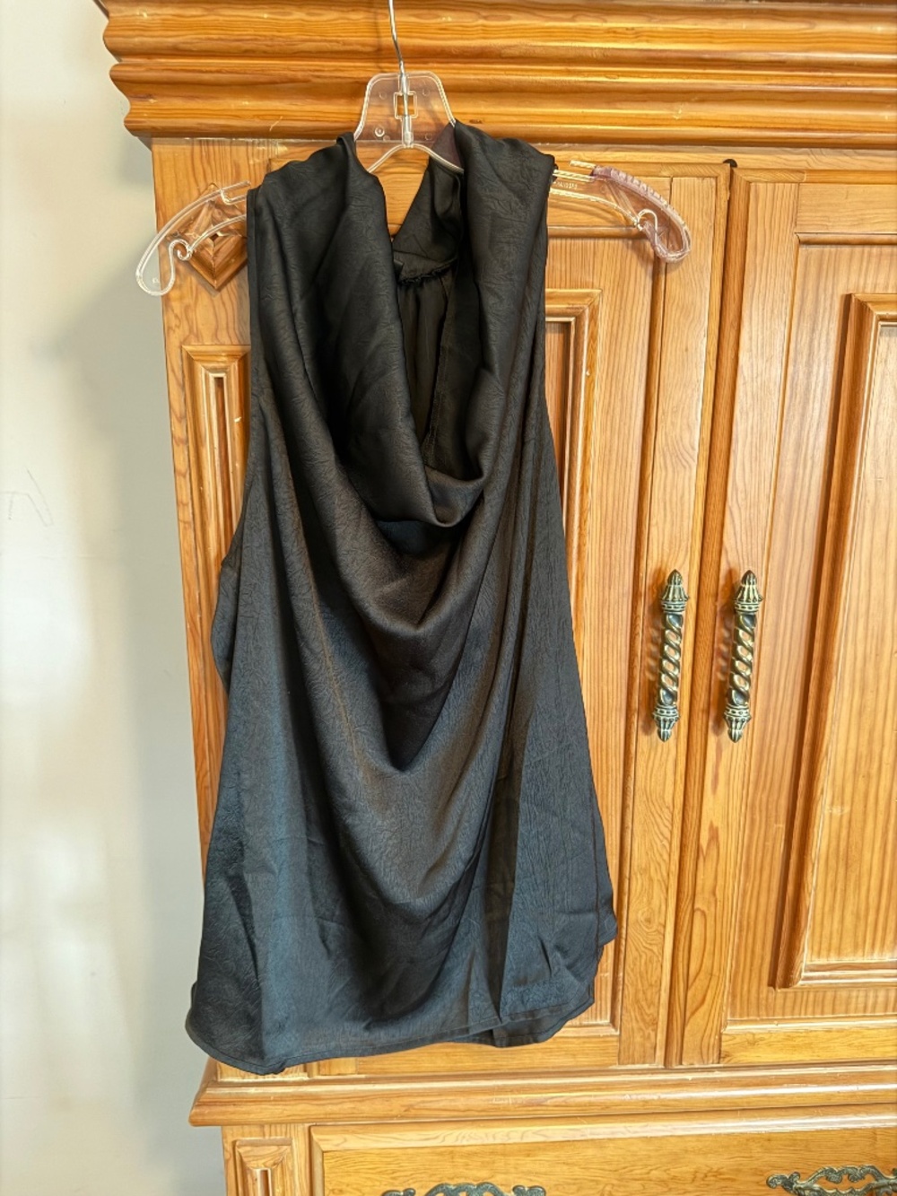 Black 2-Piece Set – Cowl Neck Top & Barrel Jogger Pants